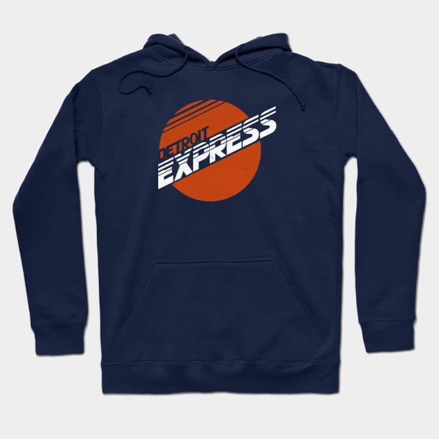 Retro Detroit Express Soccer Hoodie by LocalZonly